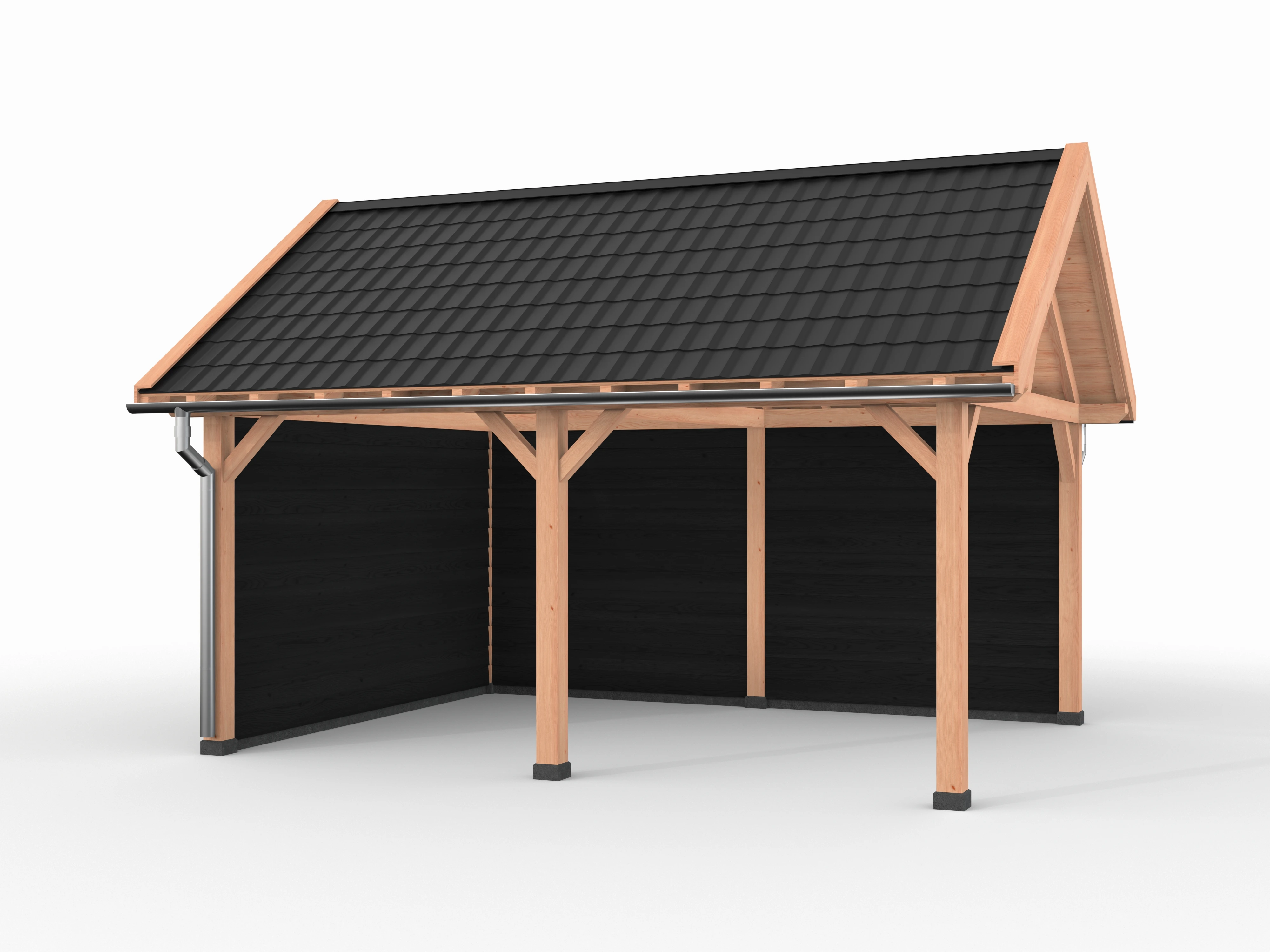 Douglas overkapping, 600 x 400, met achterwand en zijwand, Westwood Vrijbuiter - Afbeelding 3